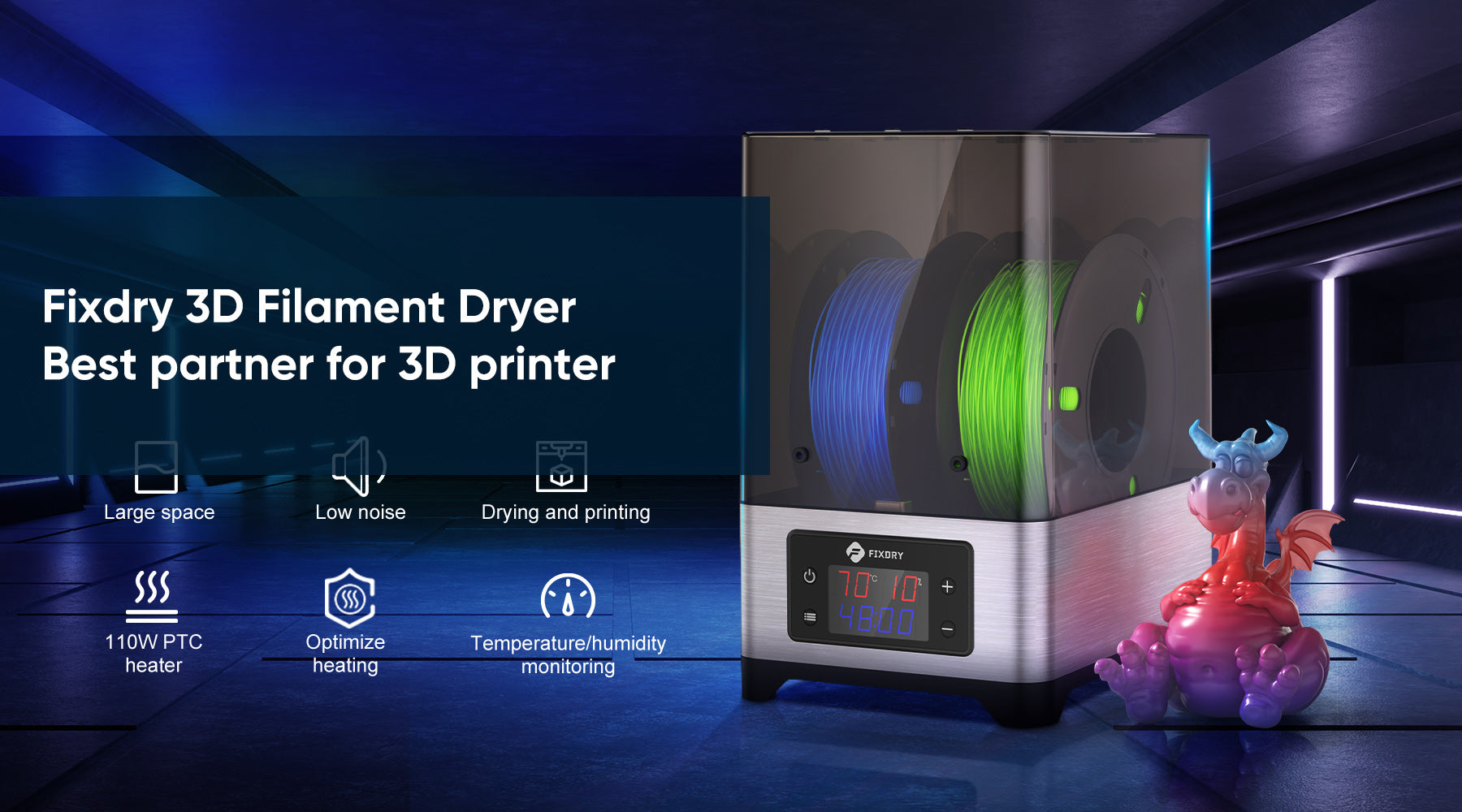 How long does it take different filament to dry in a filament dryer box?