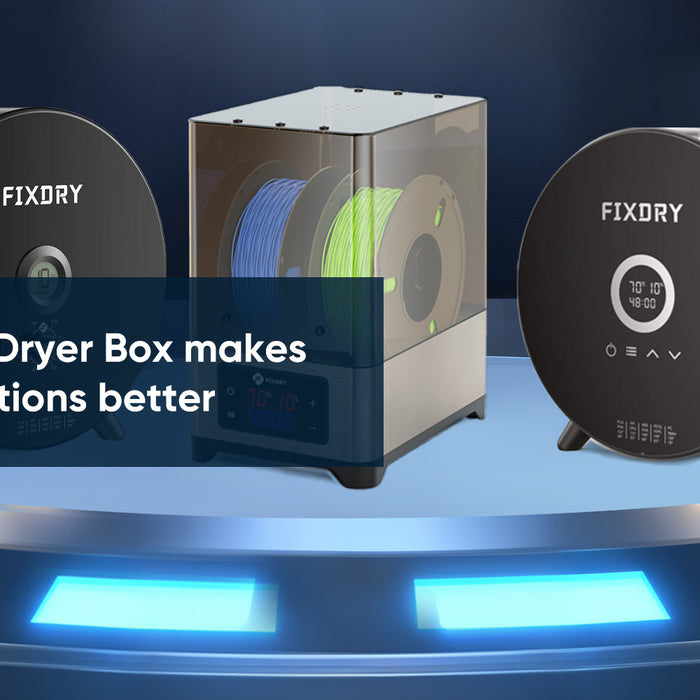 What are the advantages of 3D filament 2 spools dryer box and single spool dryer box?