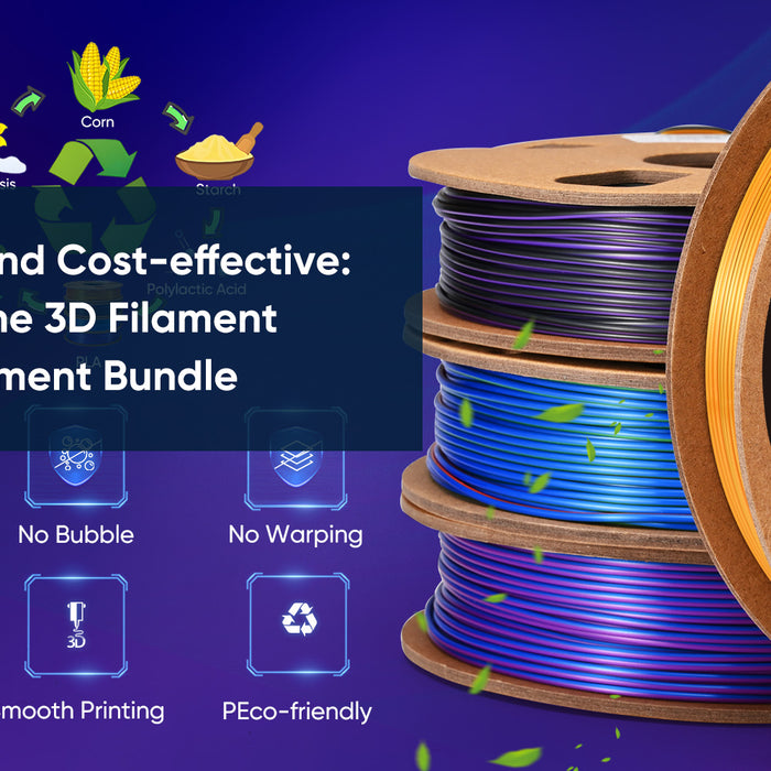 Convenient and Cost-effective: Introducing the 3D Filament Pack PLA Filament Bundle