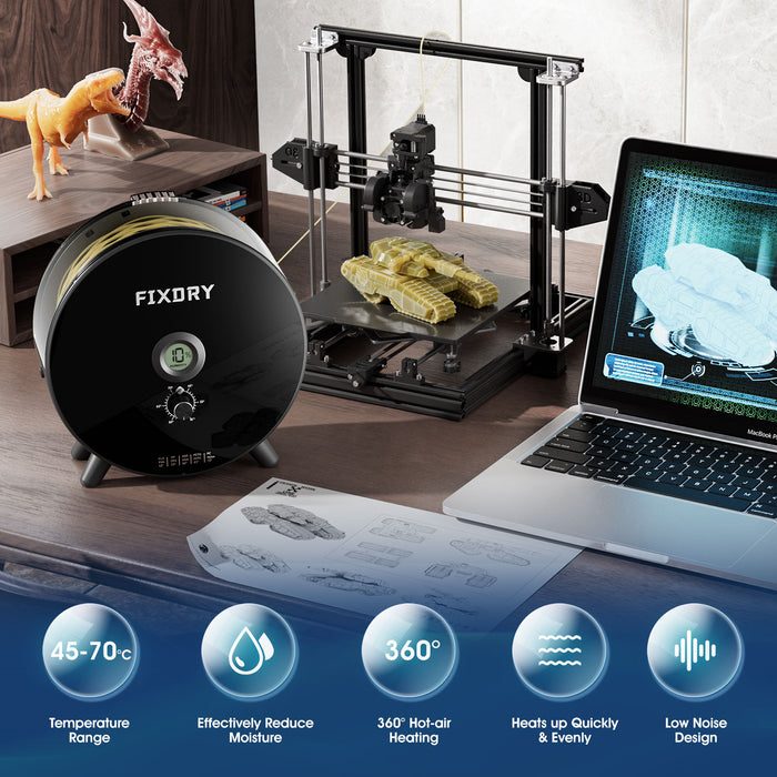 FIXDRY 3D vláknitá sušička s knoflíkem pro tiskárnu NT1