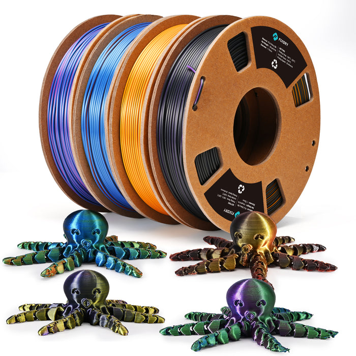 FIXDRY 3D Printer Filament Dual Colors and Triple Colors Material Bundle