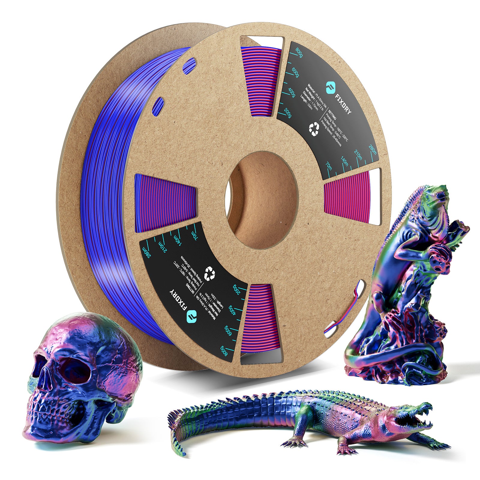Materiál vlákna FIXDRY 3D tiskárny s trojitými barvami